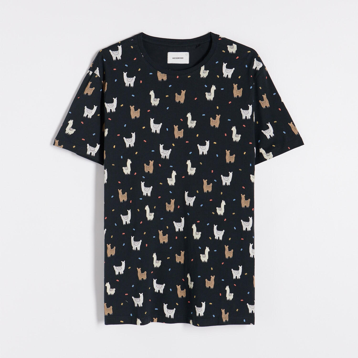 Reserved – Tricou regular fit cu imprimeu – Negru clothes imagine noua gjx.ro