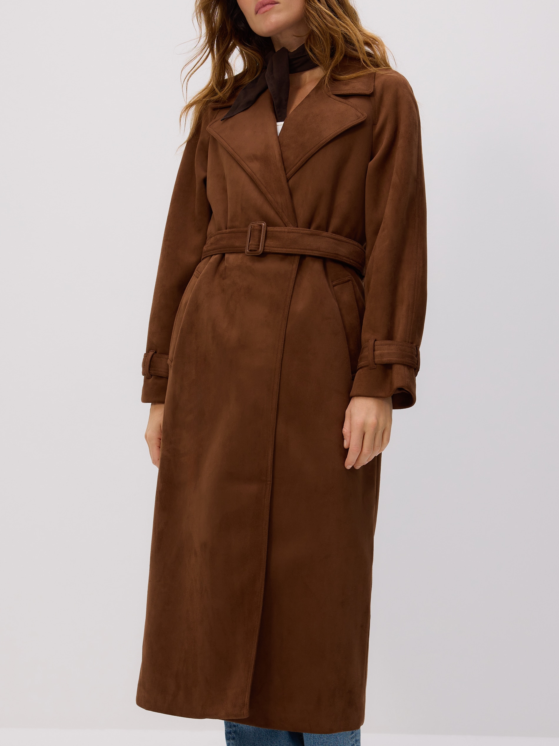 Reserved - Παλτό trench από οικολογικό σουέντ φωτογραφία