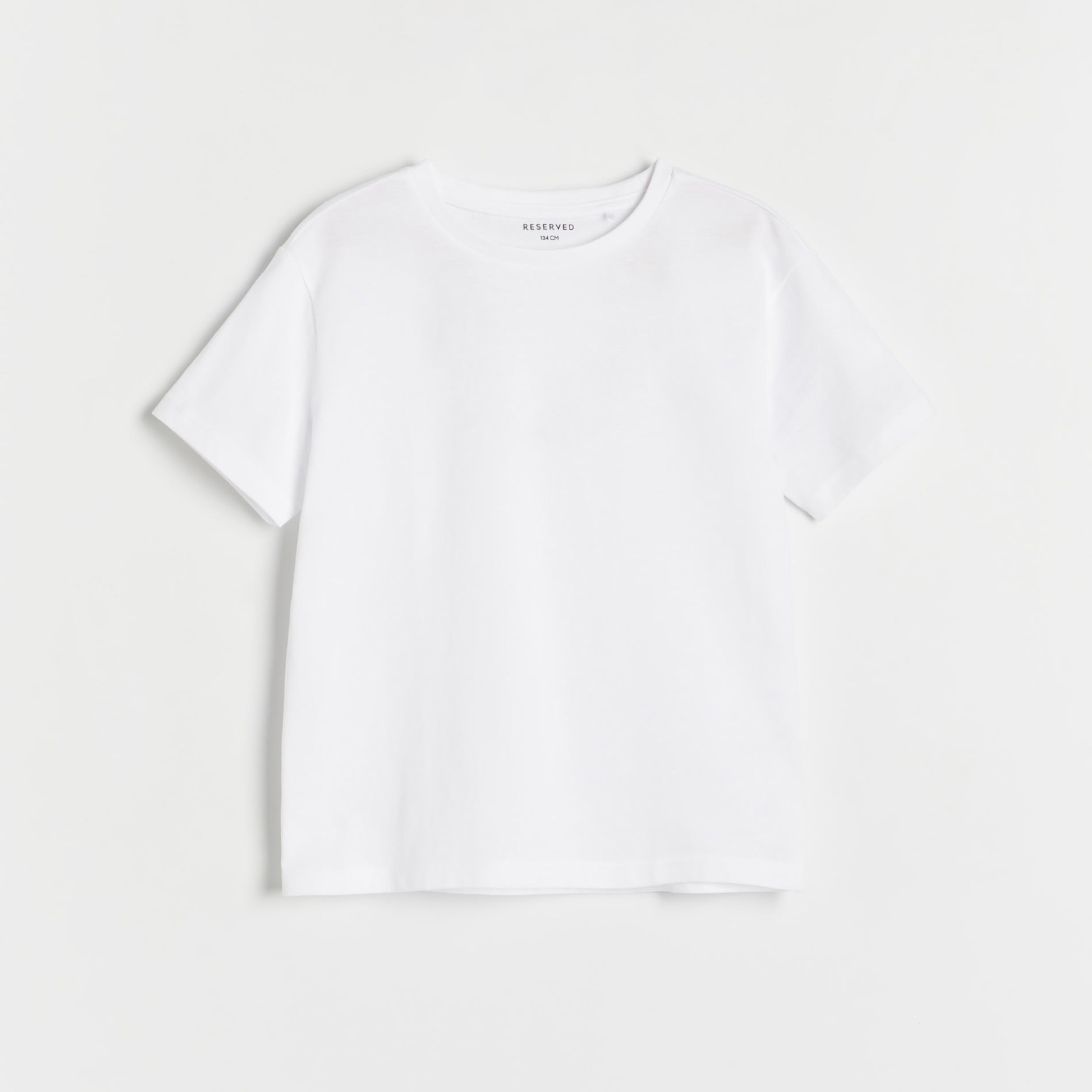 Levně Reserved - Bavlněné tričko Basic - Bílá
