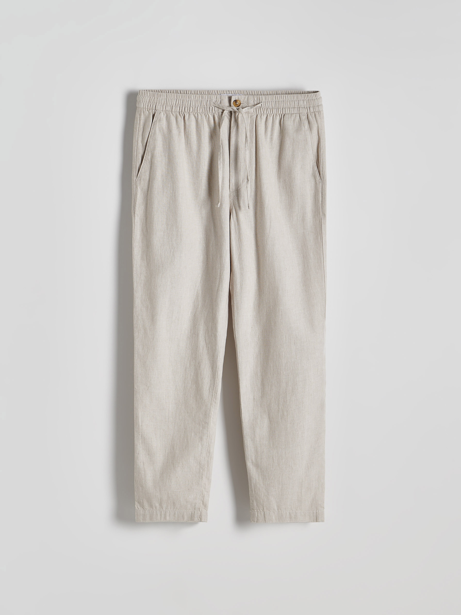 Reserved - Pantaloni loose con lino - beige