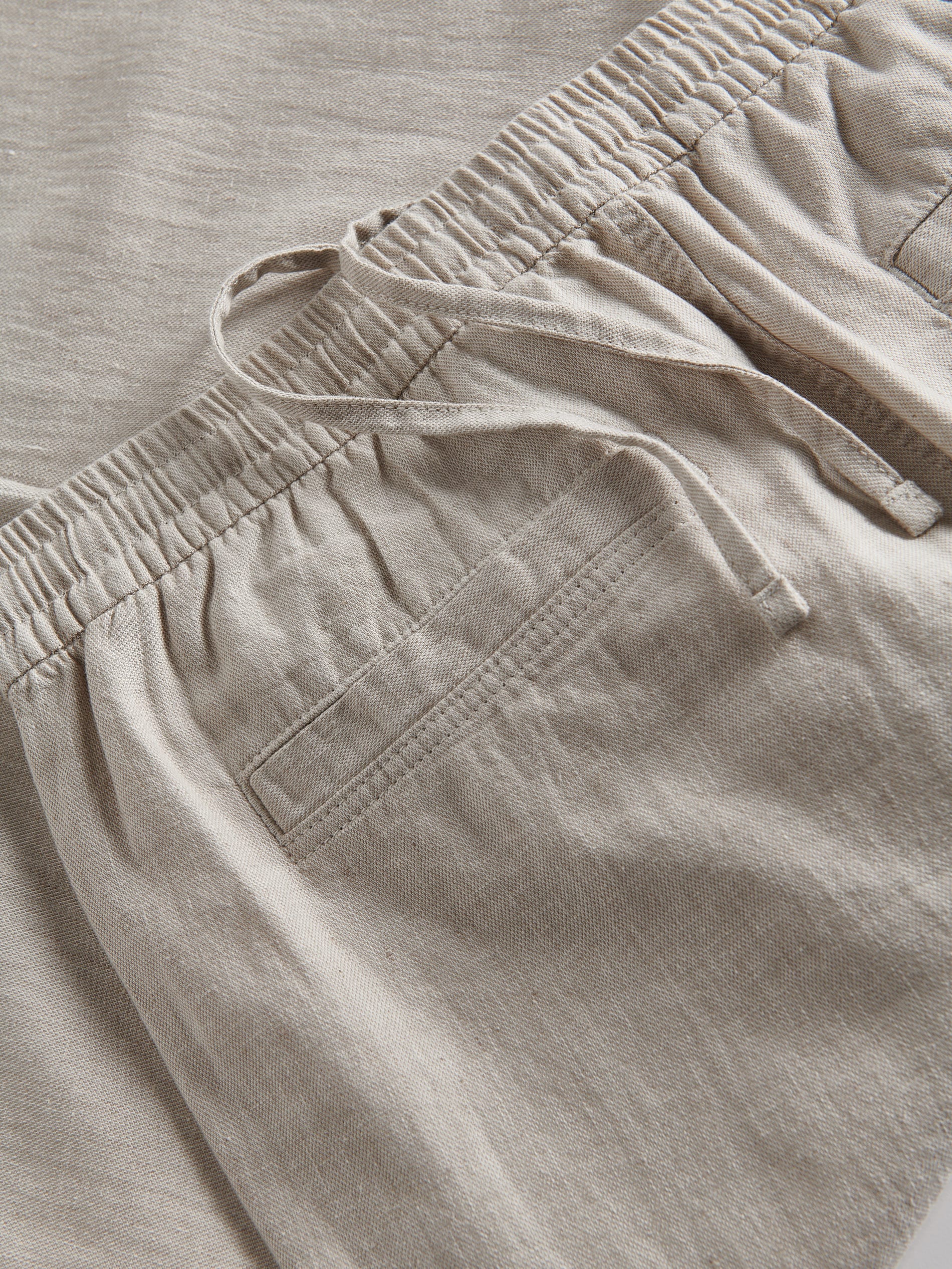 Reserved - Pantaloni loose con lino - beige