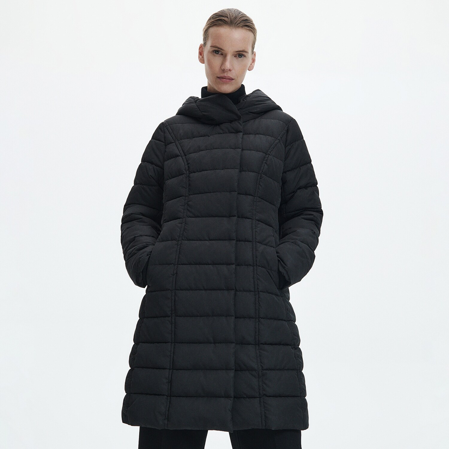 Reserved – Pardesiu matlasat – Negru clothes imagine noua 2022
