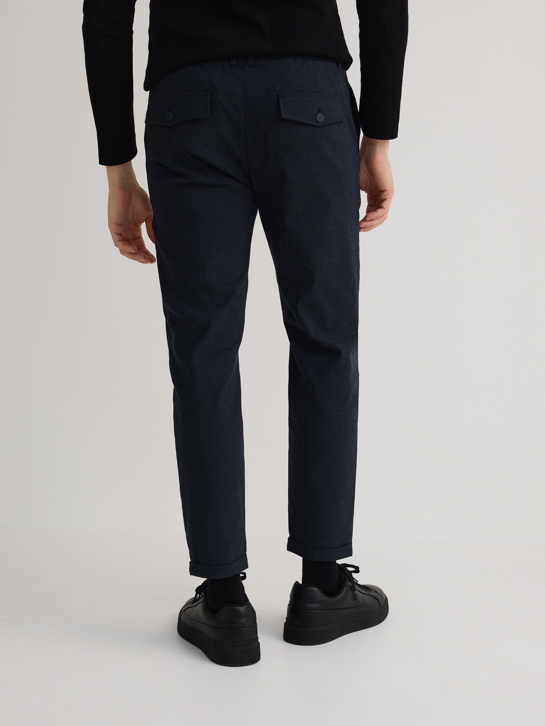 Reserved - Pantaloni carrot fit - steel blue