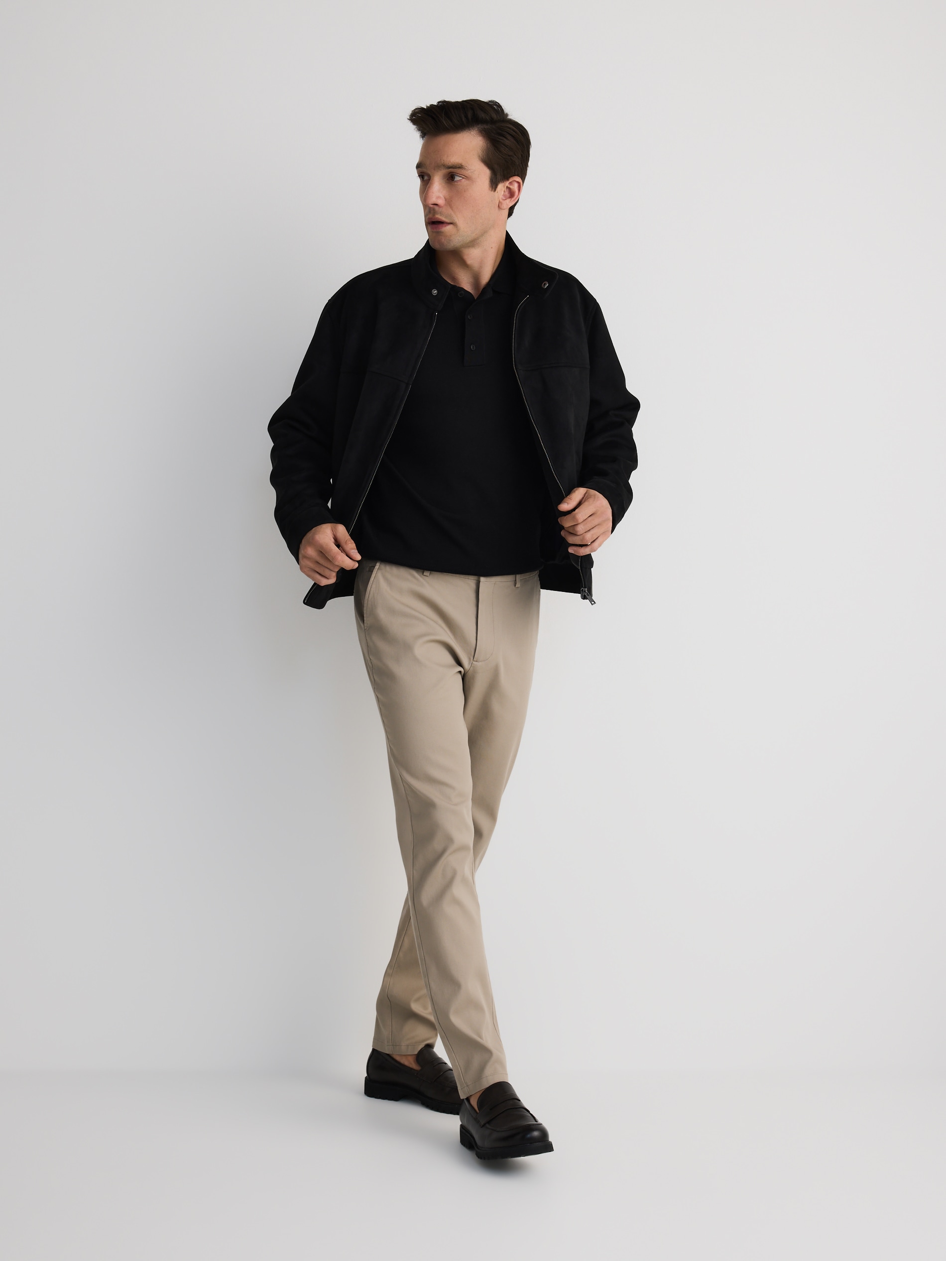 Reserved - Παντελόνι chino slim από βαμβακερό ύφασμα φωτογραφία
