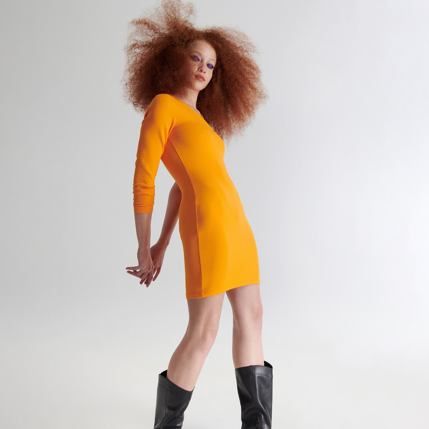 Reserved – Rochie mini – Oranj clothes imagine noua 2022