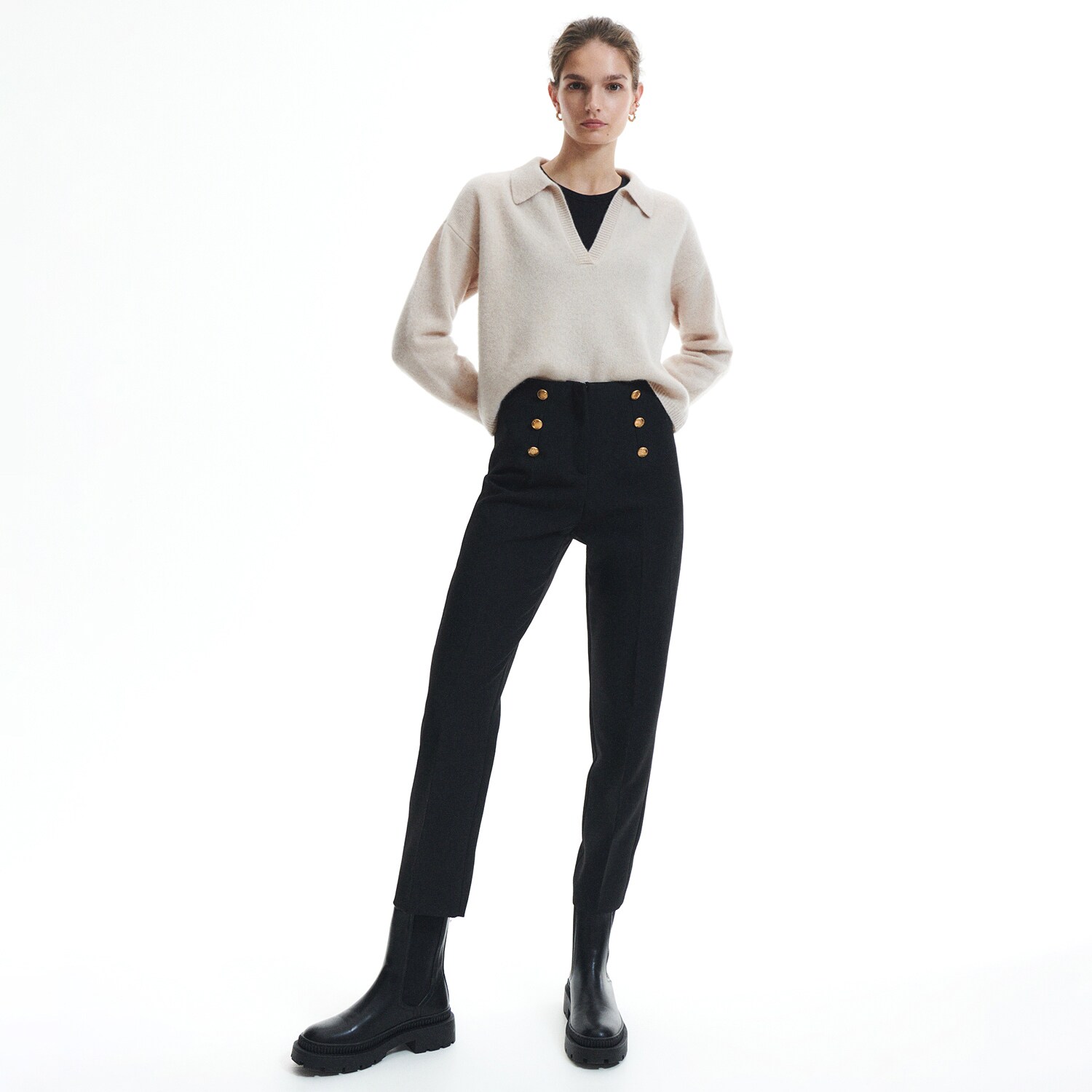 Reserved – Ladies` trousers – Negru clothes imagine noua 2022