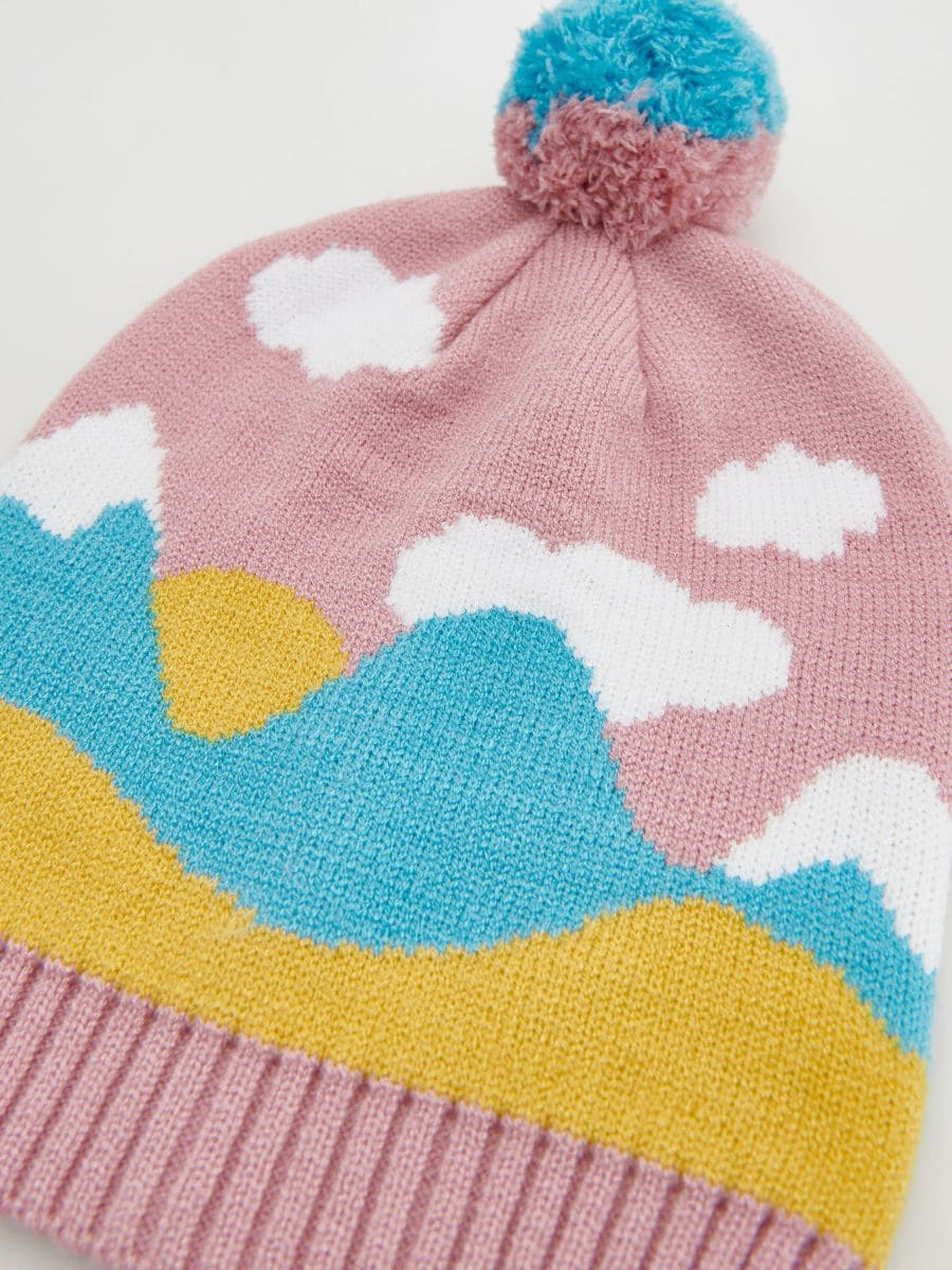 Patterned beanie - pink - RESERVED - 2