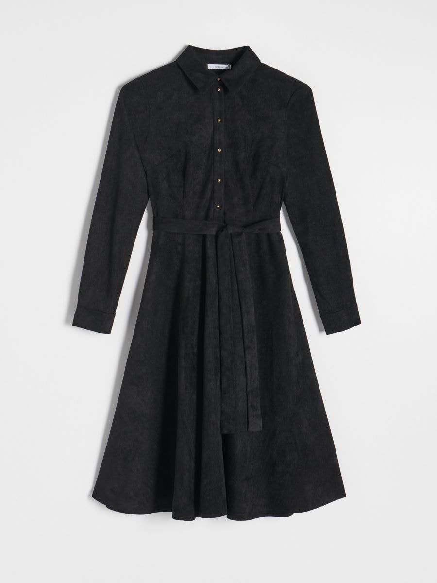 Rochie tip cămașă - negru - RESERVED - 3