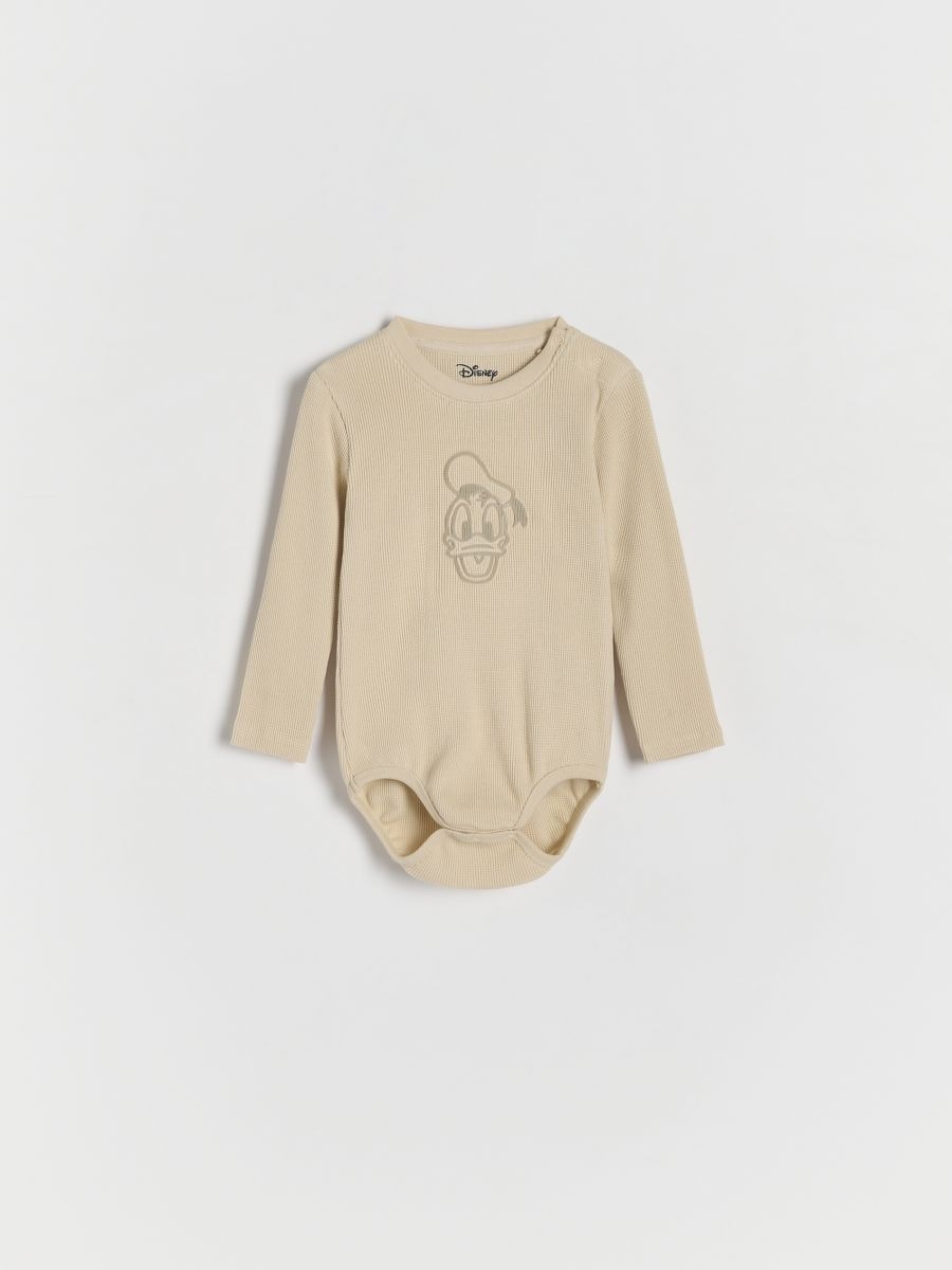 Body aus Strukturstoff Donald Duck - beige - RESERVED