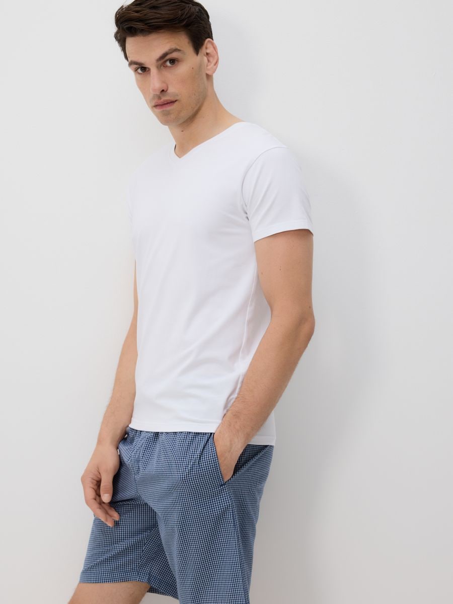 Set pigiama da due pezzi in cotone - bianco - RESERVED