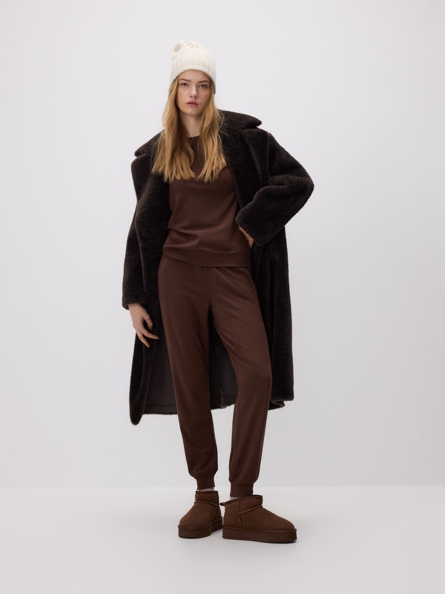 Трикотажні джогери - коричневий - RESERVED