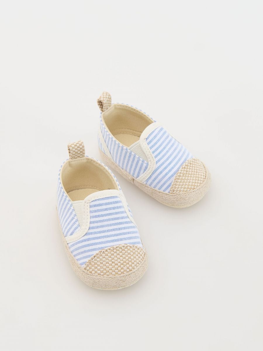 Slip on cotton trainers - light blue - RESERVED