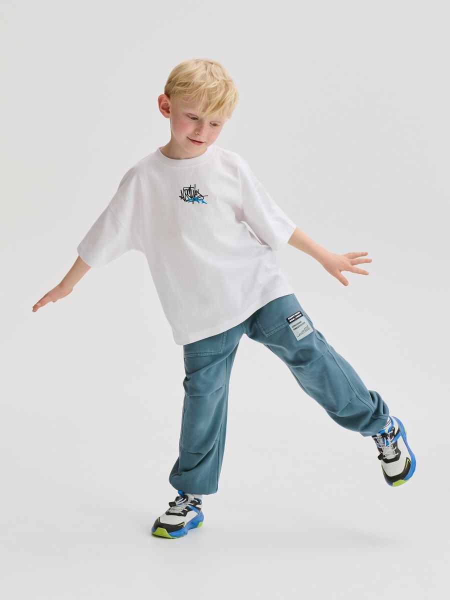 Jogger pantalone ispranog izgleda - steel blue - RESERVED - 4