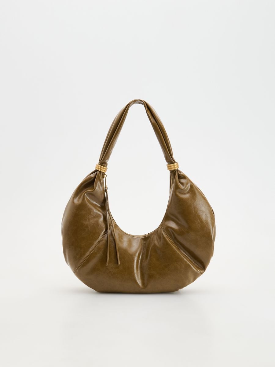 Hobo bag with detailing - golden brown - RESERVED - 3