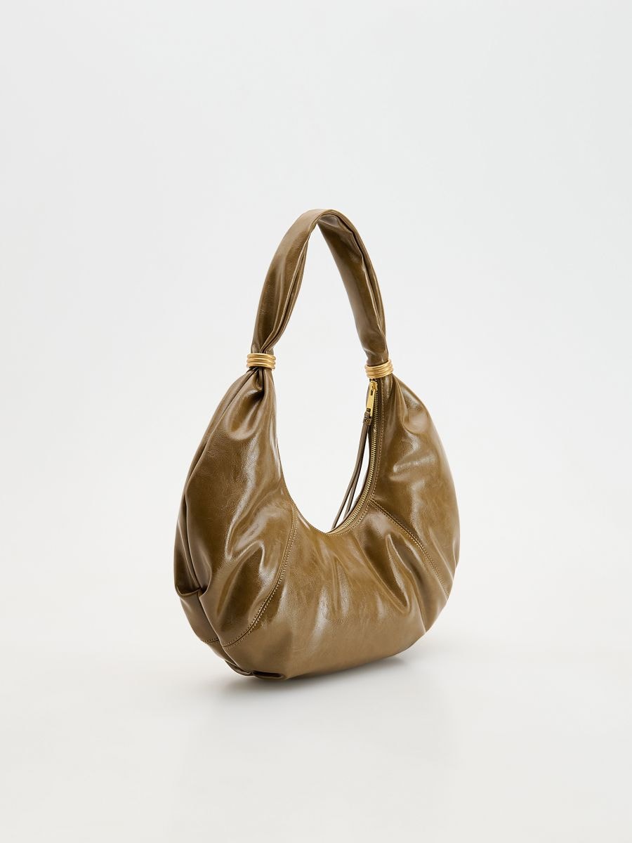 Hobo bag with detailing - golden brown - RESERVED - 2