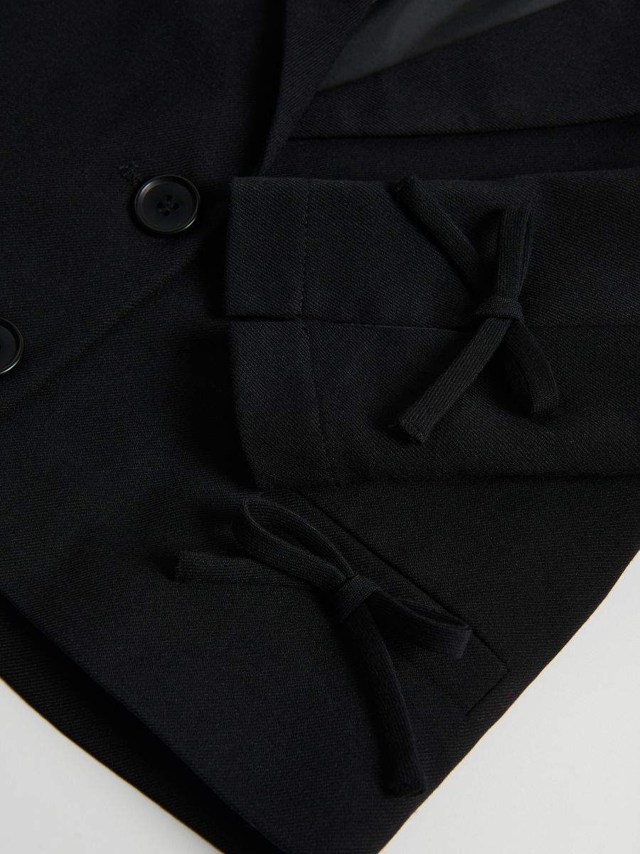 Короткий піджак з віскози Колір чорний - RESERVED - 001EH-99X