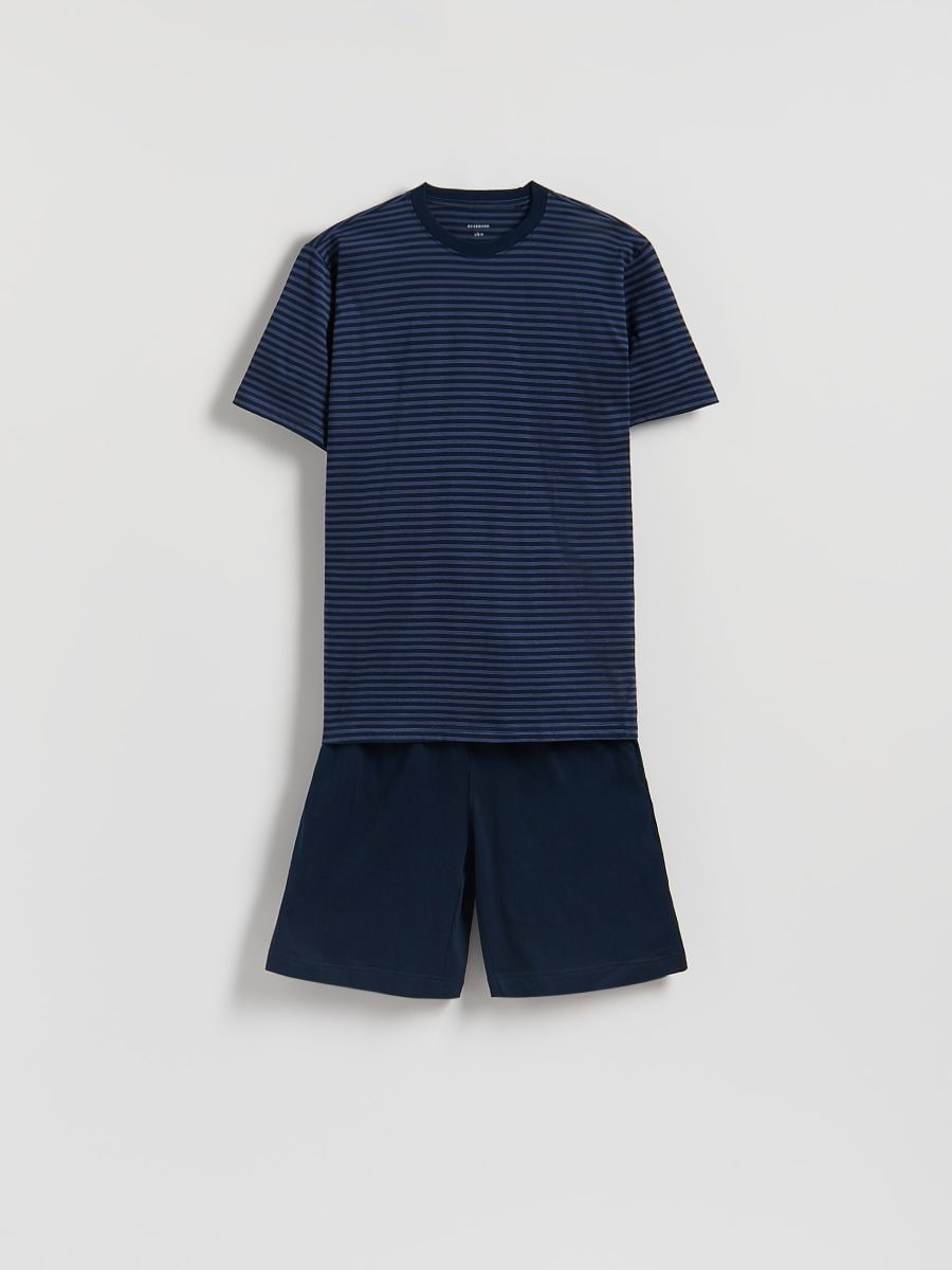 Two piece cotton pyjama set - blue - RESERVED