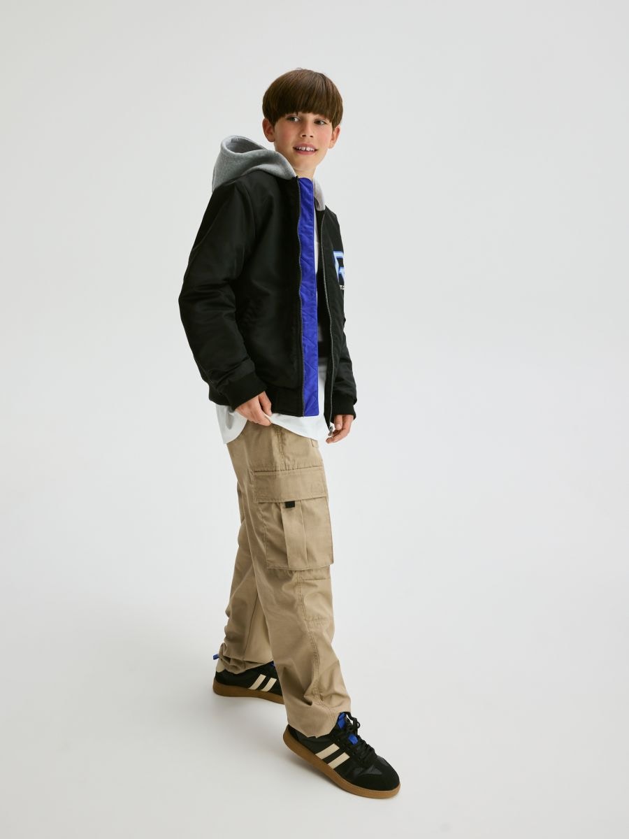 Hooded bomber jacket - black - RESERVED - 4