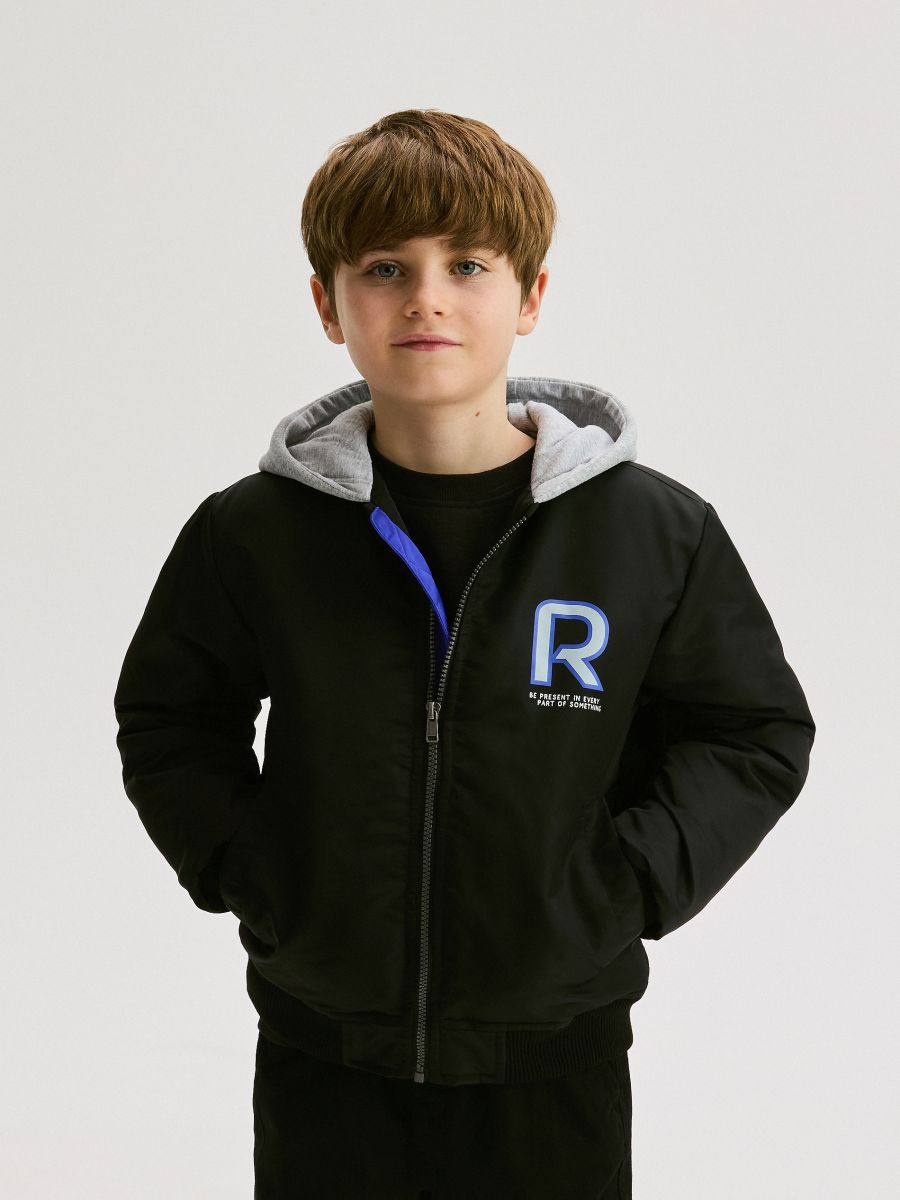 Hooded bomber jacket - black - RESERVED - 5