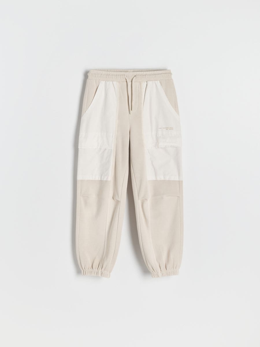 Cotton joggers - light grey - RESERVED