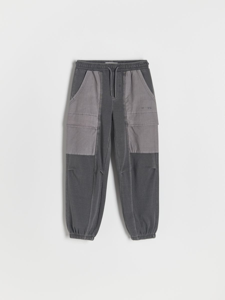 Cotton joggers - dark grey - RESERVED