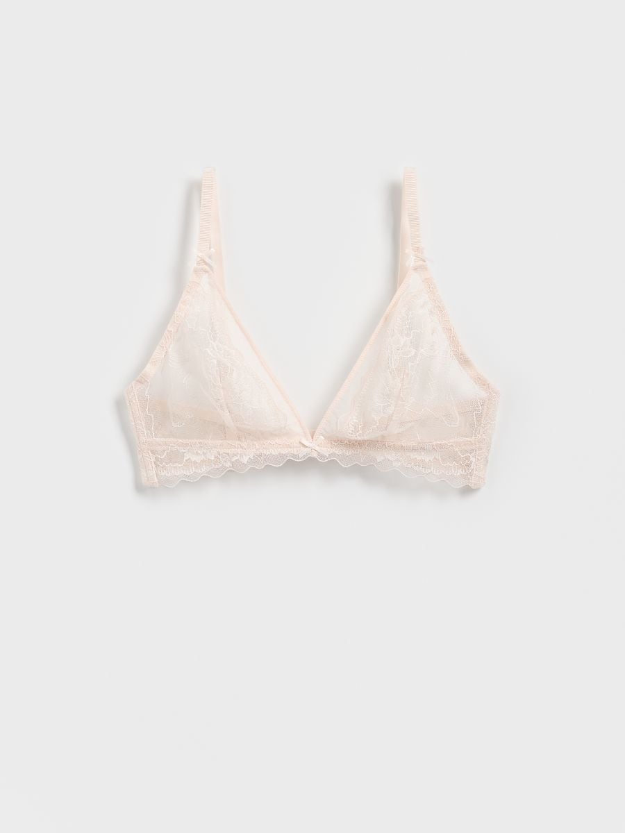 Čipkasti modrček - beige - RESERVED - 2