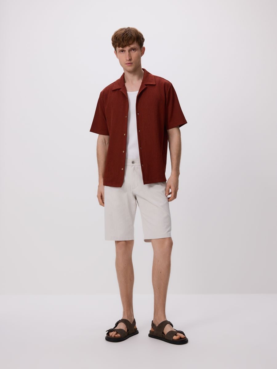 Regular chino shorts - beige - RESERVED - 2