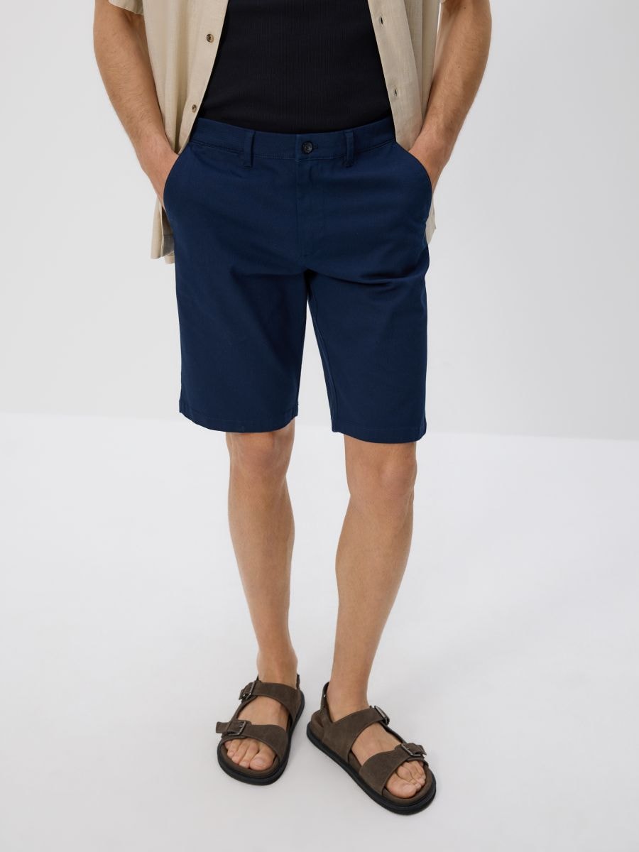 Regular chino shorts - navy - RESERVED - 2