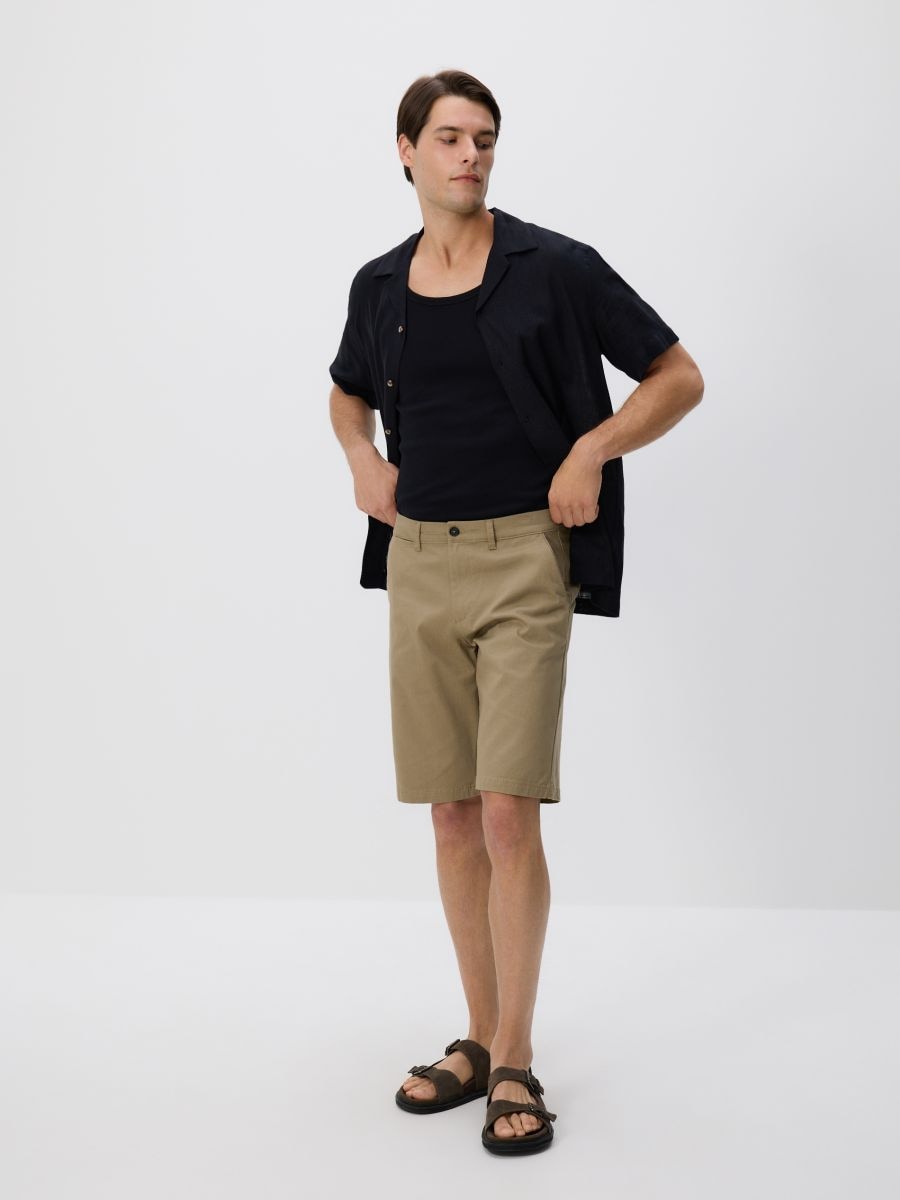 Regular chino shorts - olive - RESERVED - 2