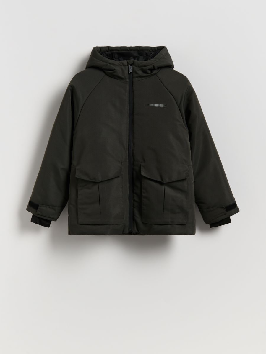 Vatovaná parka - tmavě šedá - RESERVED