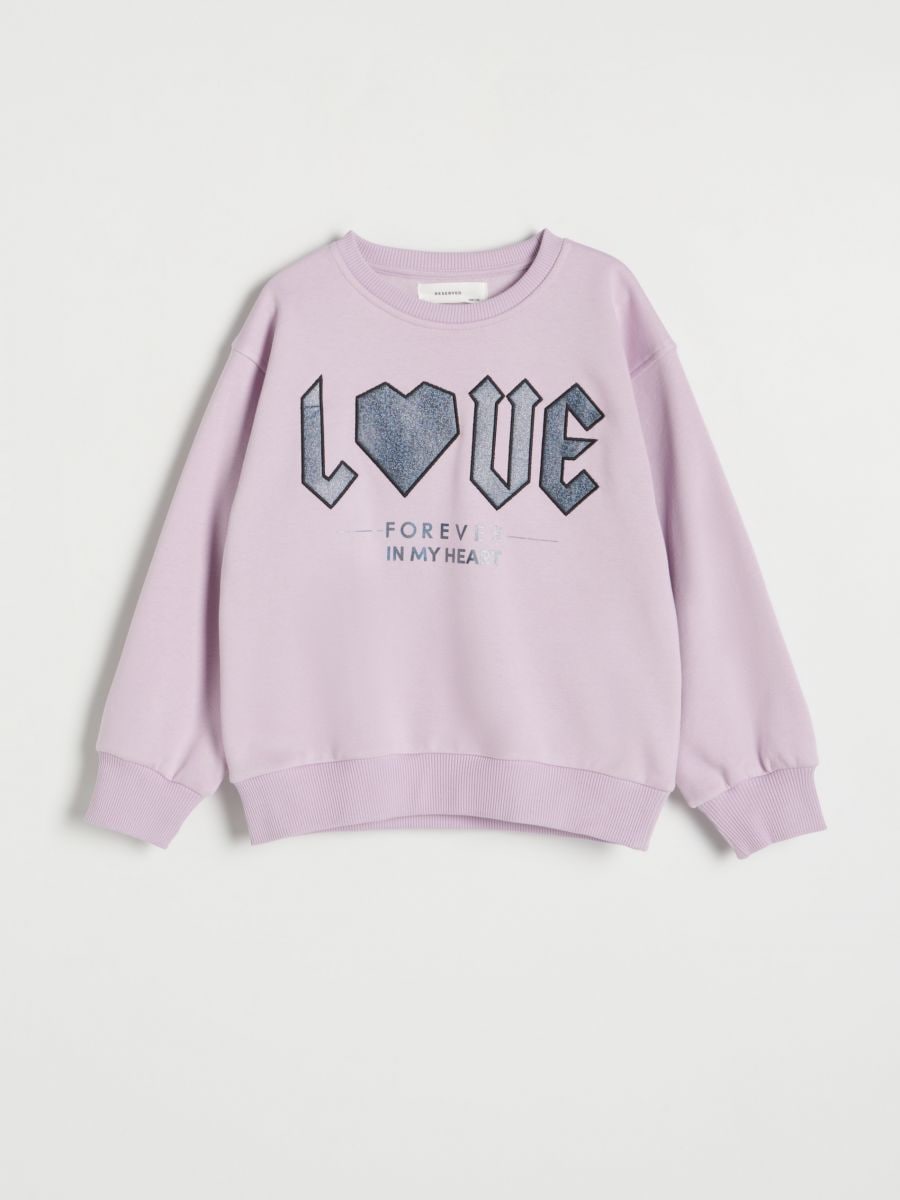 Printed sweatshirt - lavender - RESERVED