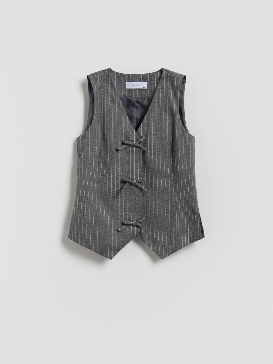 GIRLS` VEST - tamno siva - RESERVED