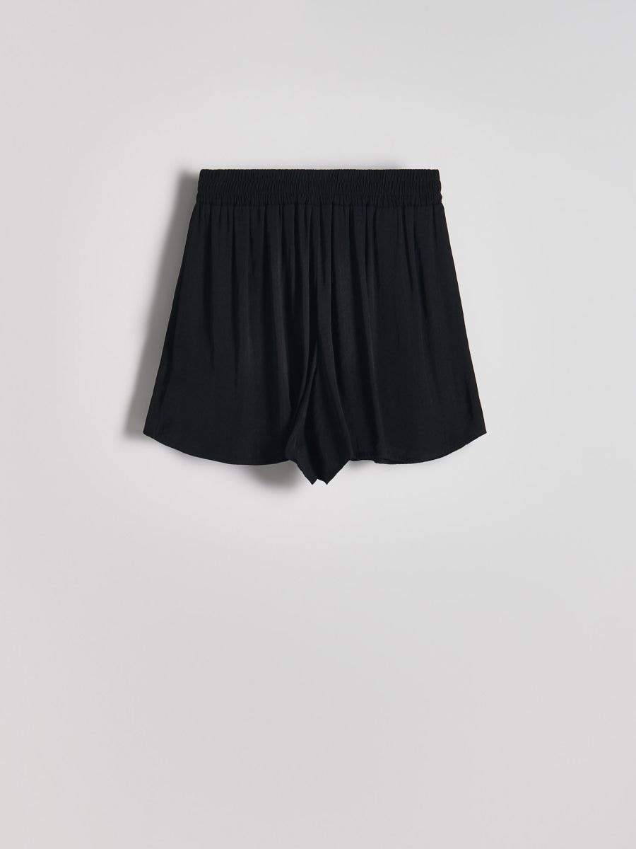 Plain fabric shorts - black - RESERVED - 4