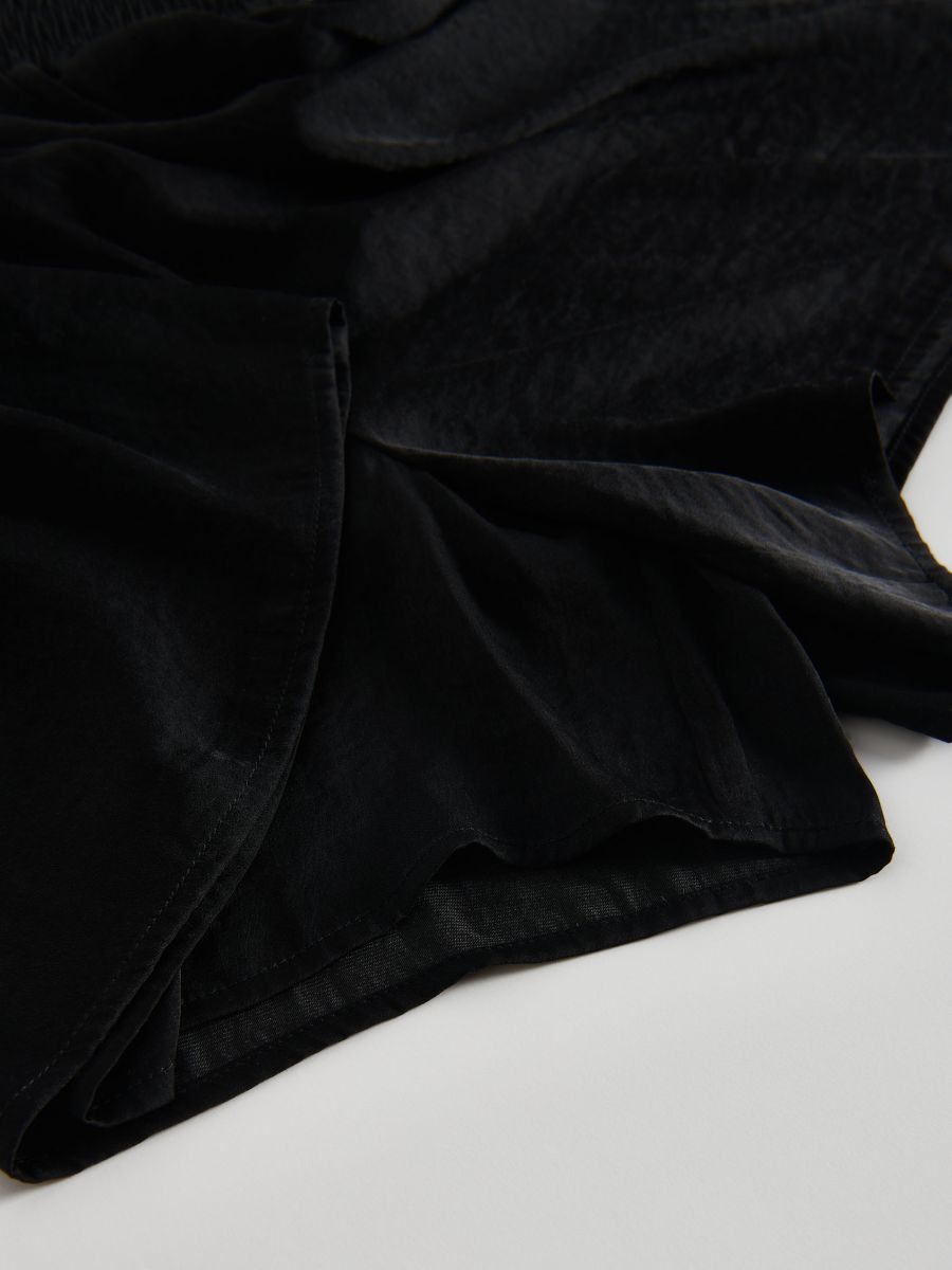 Plain fabric shorts - black - RESERVED - 5