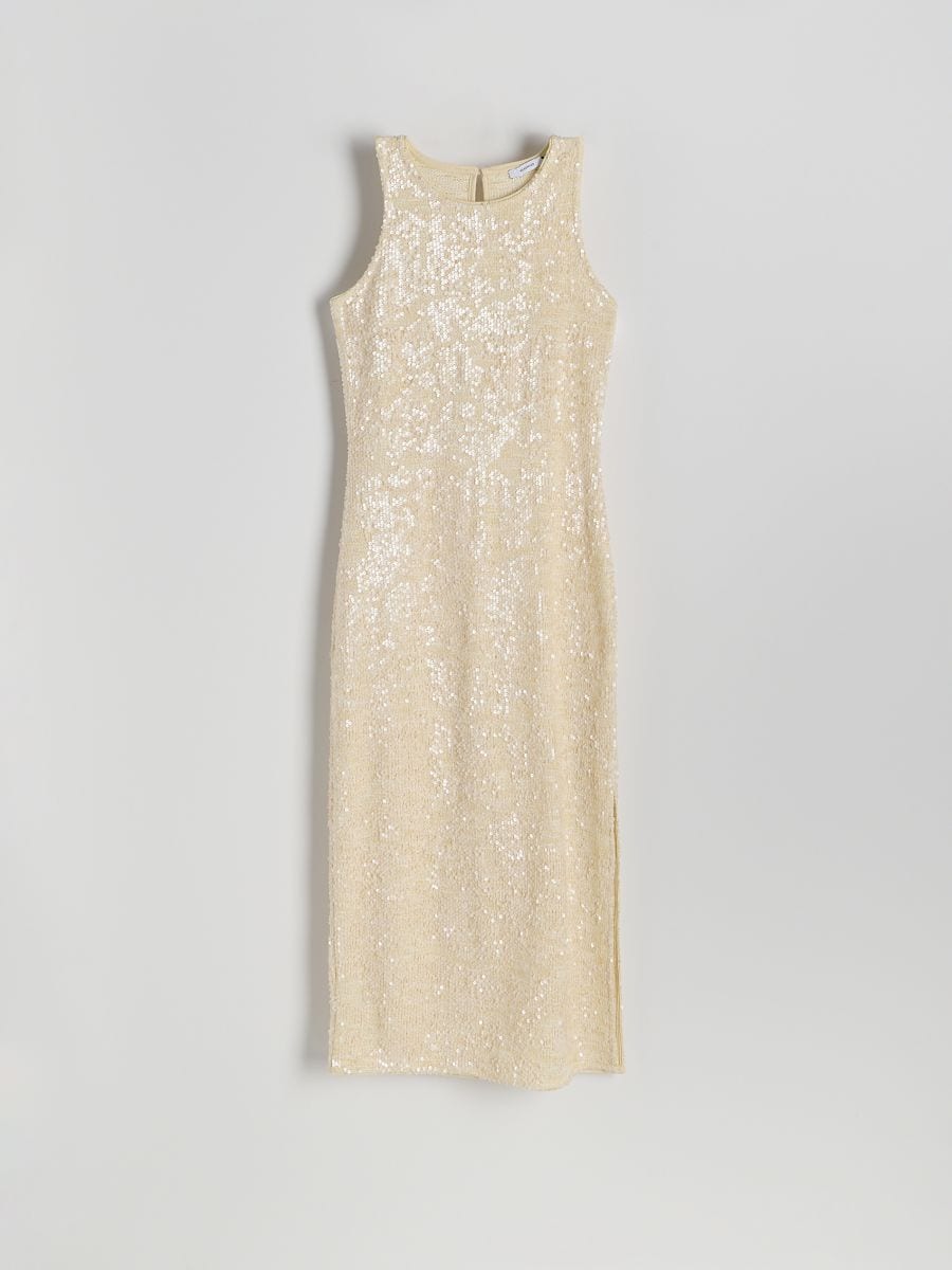 Robe à sequins - crème - RESERVED - 4