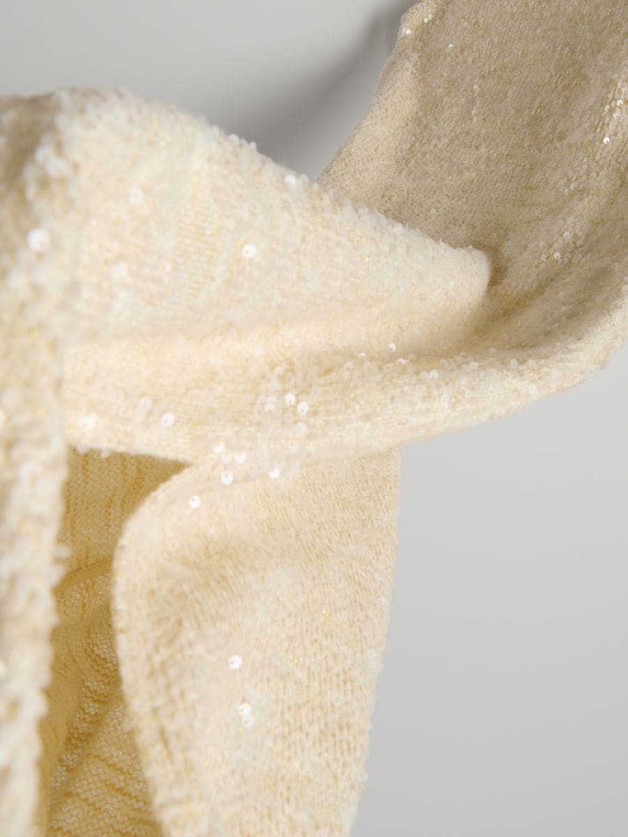 Robe à sequins - crème - RESERVED - 5