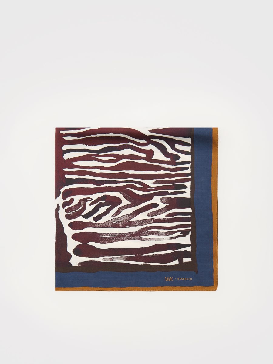 Silk scarf with original pattern - multicolor - RESERVED - 2