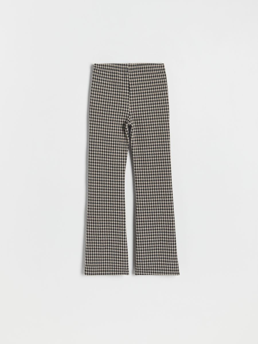 Check flare trousers - dark grey - RESERVED - 3