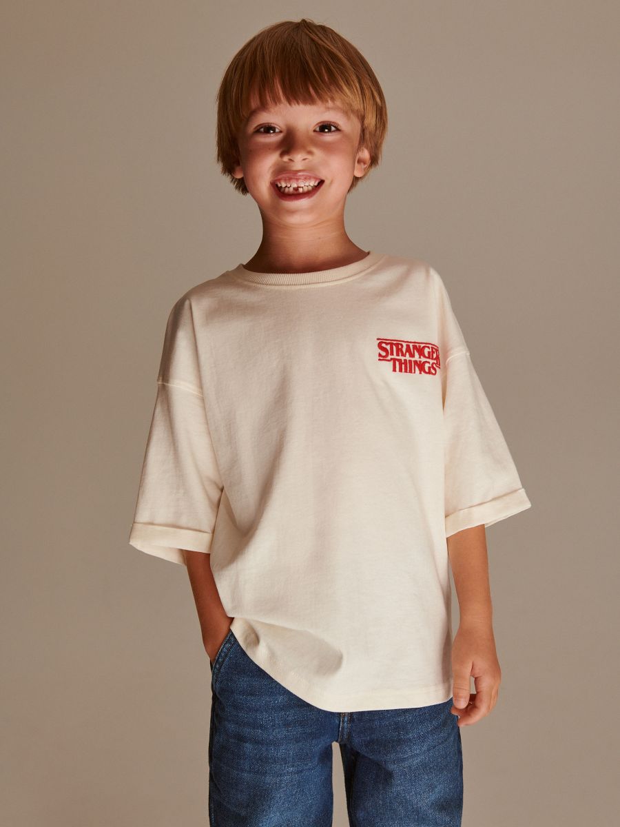 Tričko Stranger Things - krémová - RESERVED - 6