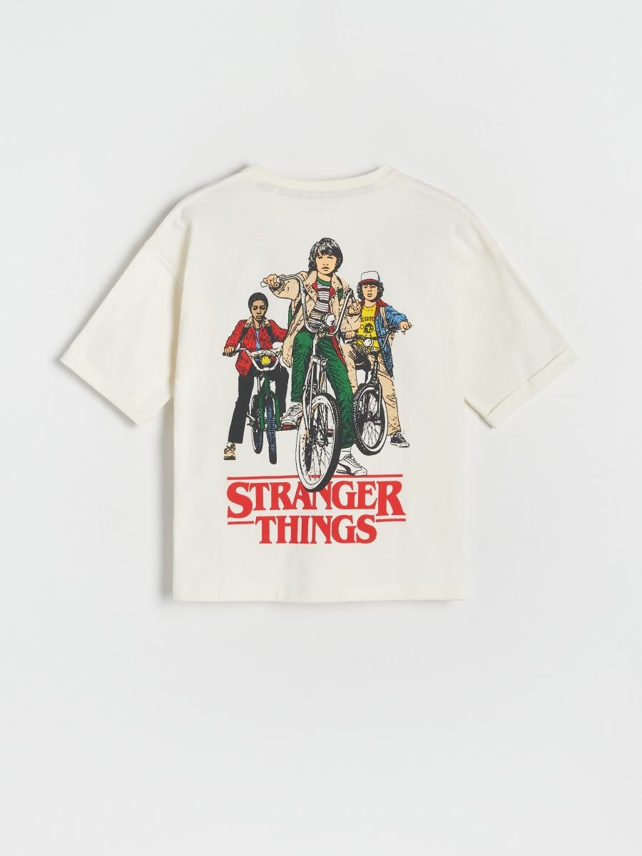 Tričko Stranger Things - krémová - RESERVED - 4