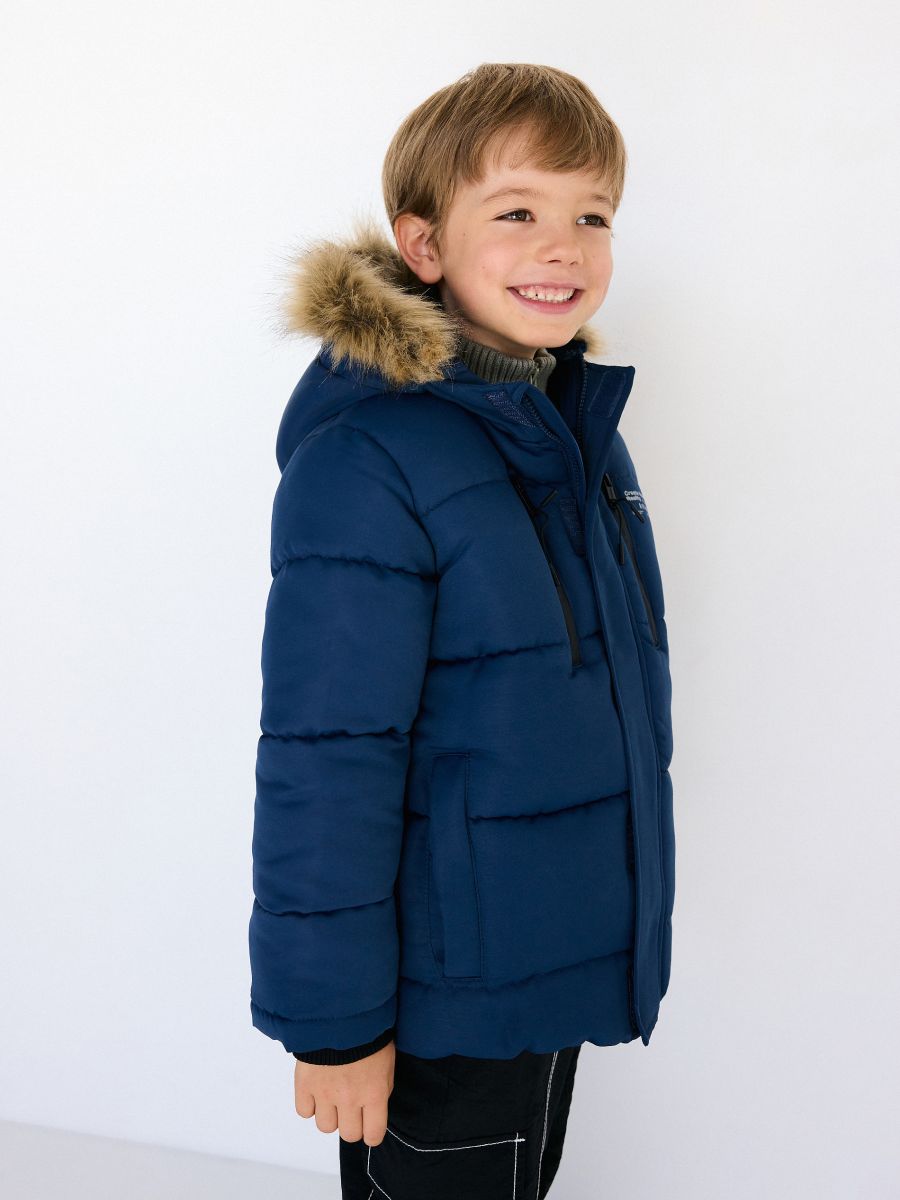 Insulated quilted jacket Color steel blue RESERVED 006BC 95X