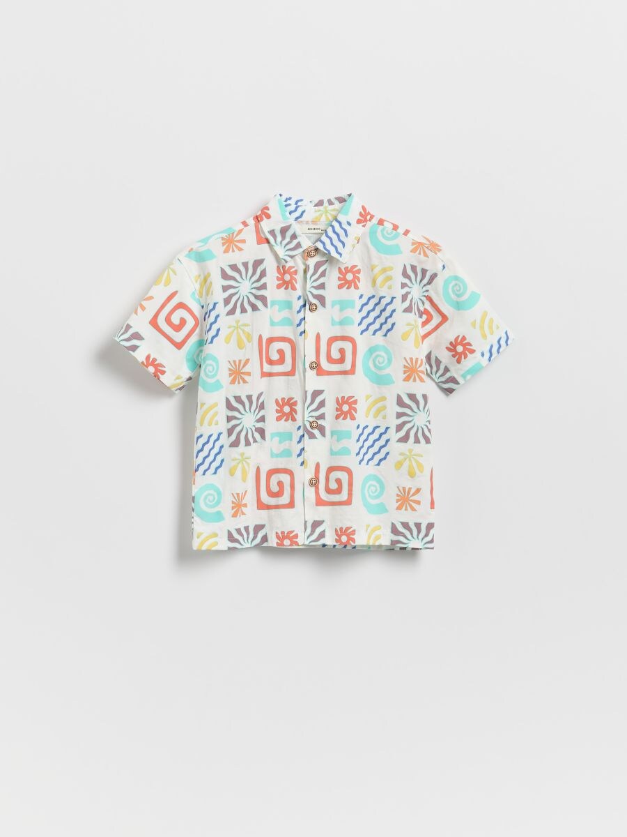Skjorte i regular fit - creme - RESERVED - 2