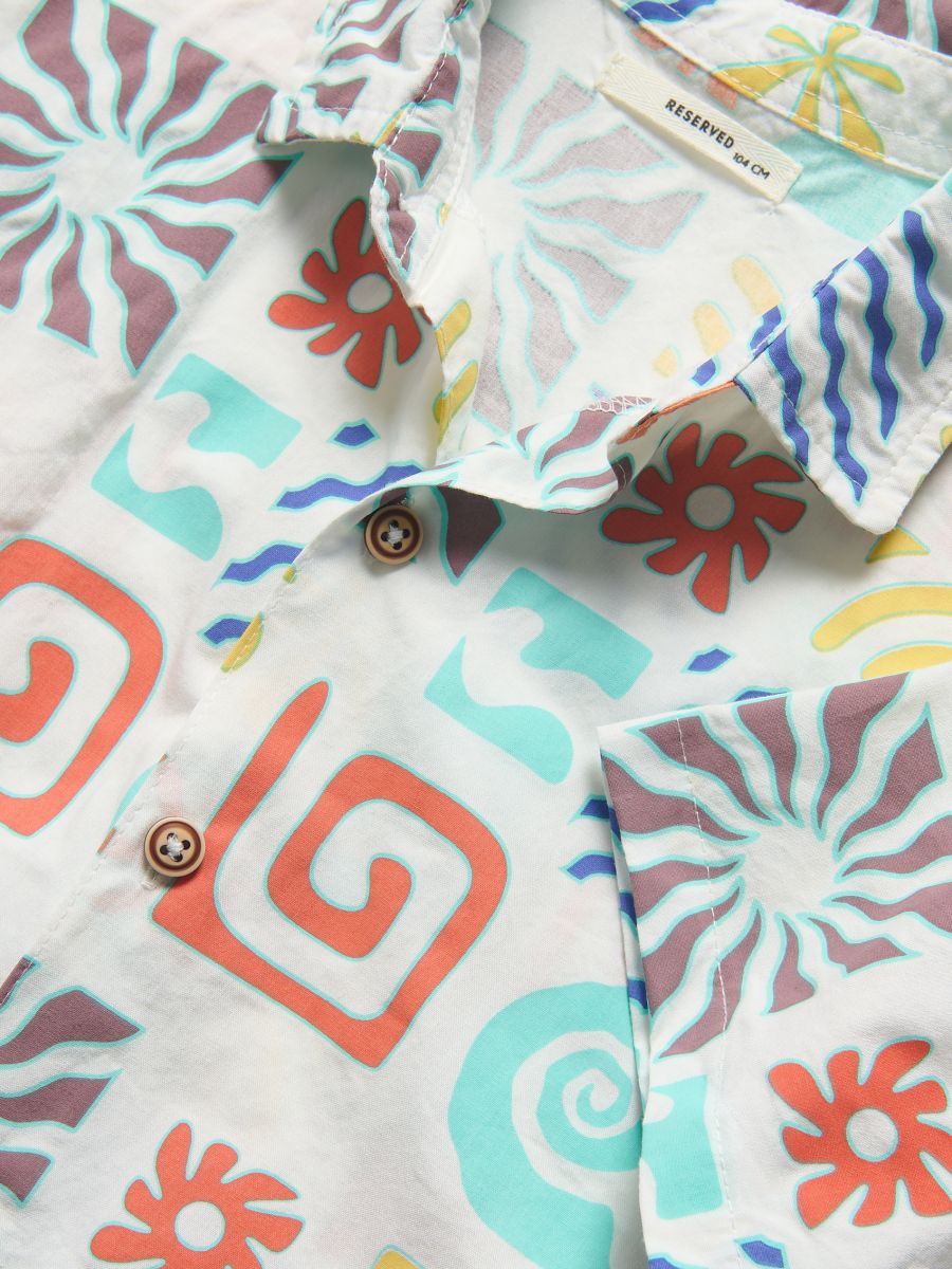 Skjorte i regular fit - creme - RESERVED - 3