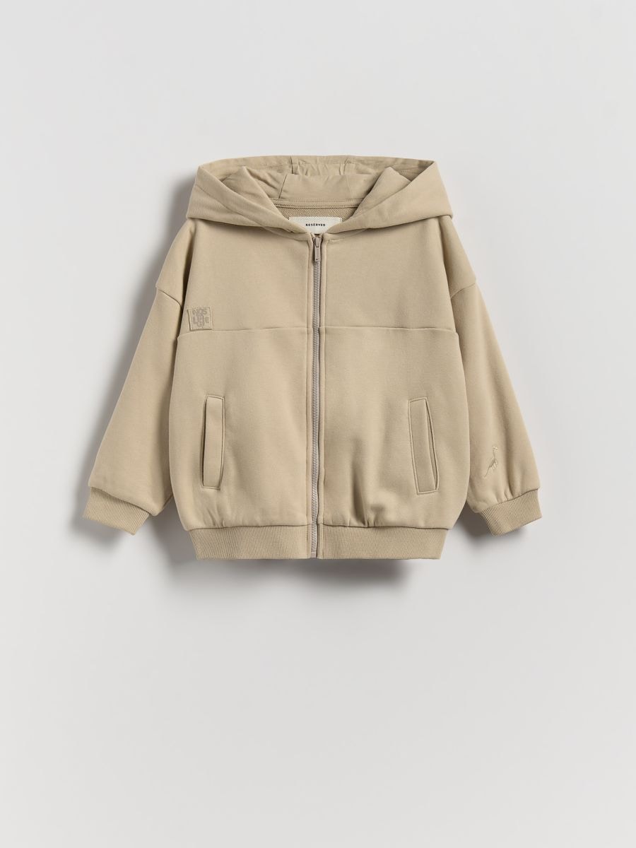 Kapuzenjacke aus Baumwolle - beige - RESERVED