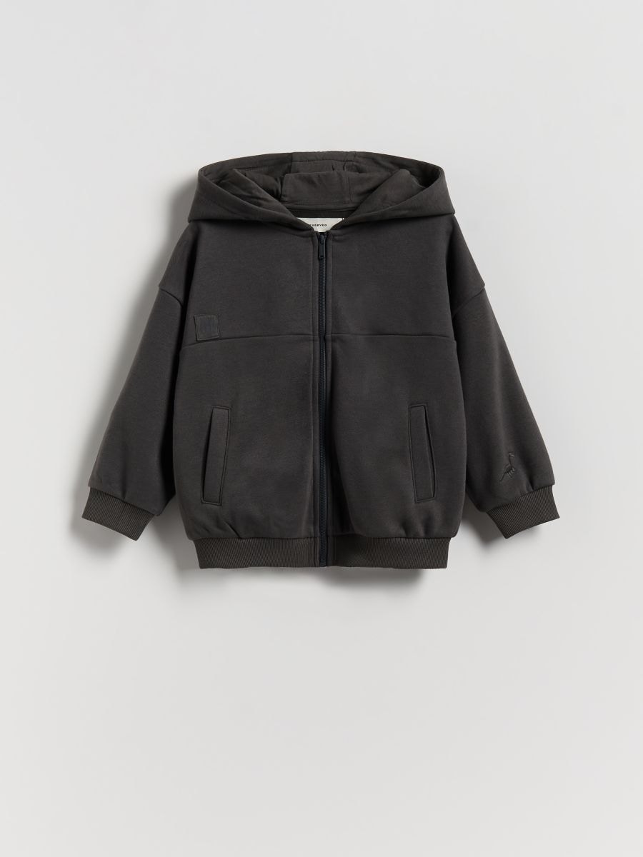 Kapuzenjacke aus Baumwolle - dunkelgrau - RESERVED