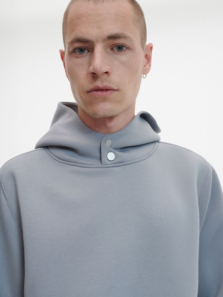 Hoodie with large hood - light grey - RESERVED - 2