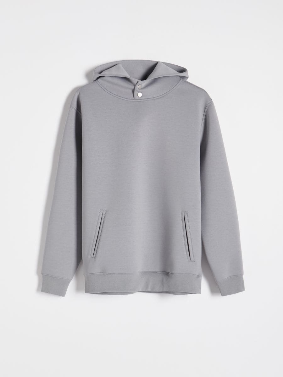 Hoodie with large hood - light grey - RESERVED - 4