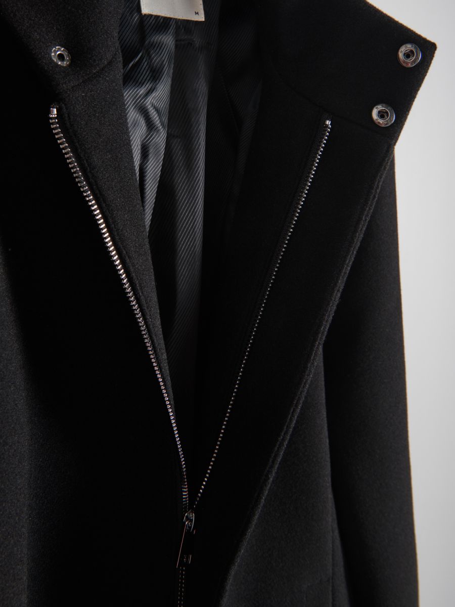 Jacket with high stand up collar - black - RESERVED - 2