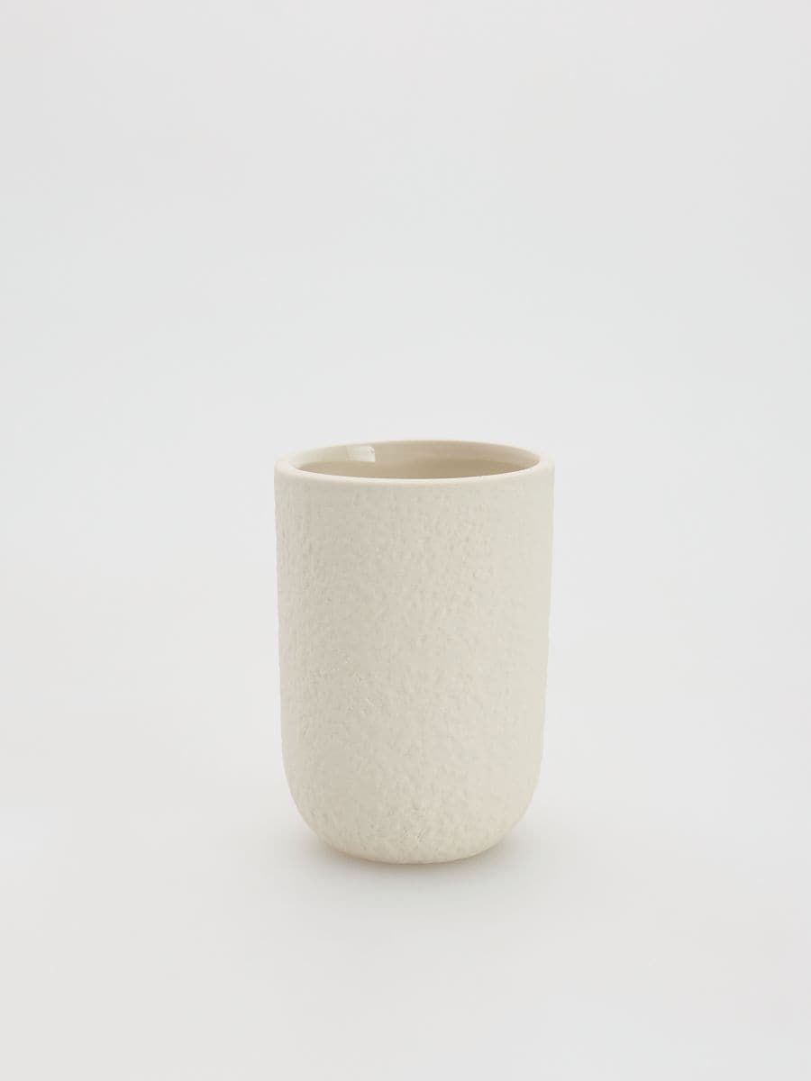 Vaso de cerámica para cepillos de dientes - blanco - RESERVED