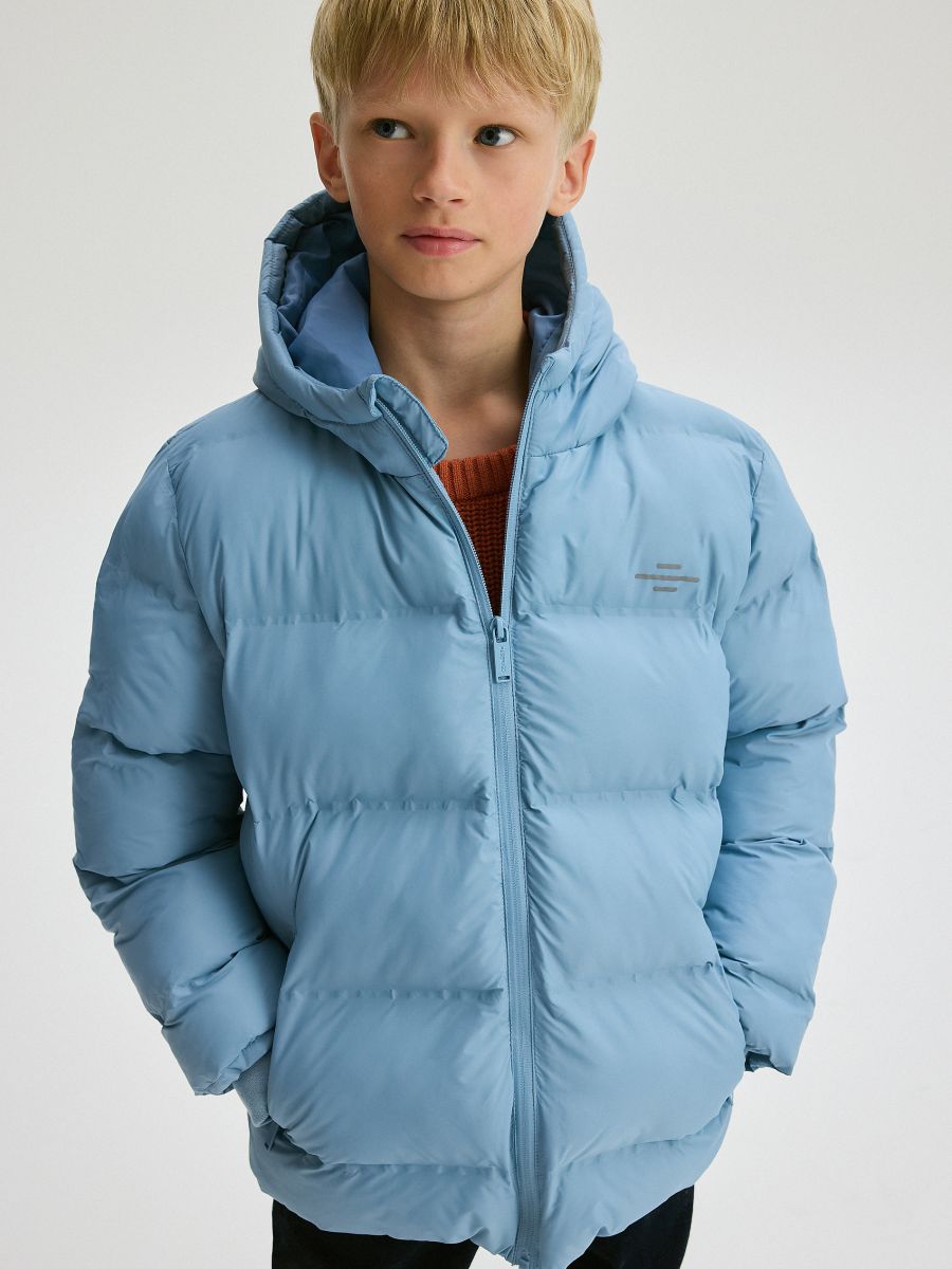 Insulated jacket with hood - light blue - RESERVED - 5
